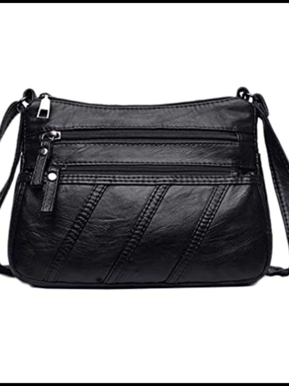 Water Silk PU Leather Crossbody Shoulder Bag Casual Messenger Purse Handbag